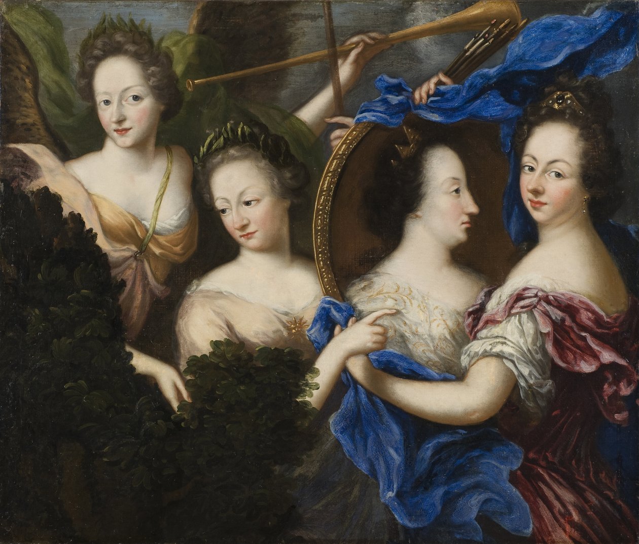 Allegoria con autoritratto e ritratto di profilo di Ulrika Eleonora la Vecchia (1656-1693) da Amalia Wilhelmina von Konigsmarck