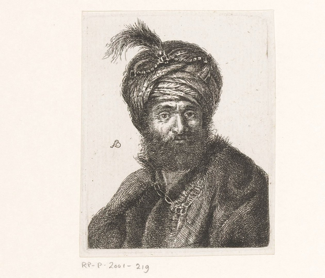 Busto di un uomo con turbante da Amalie Baader