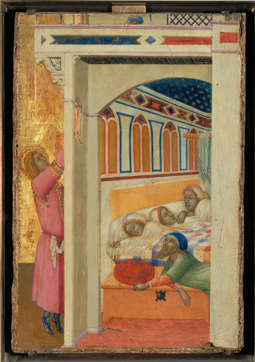 San Nicola di Bari offre una dote alle ragazze povere San Nicola di Bari ... da Ambrogio (circle of) Lorenzetti