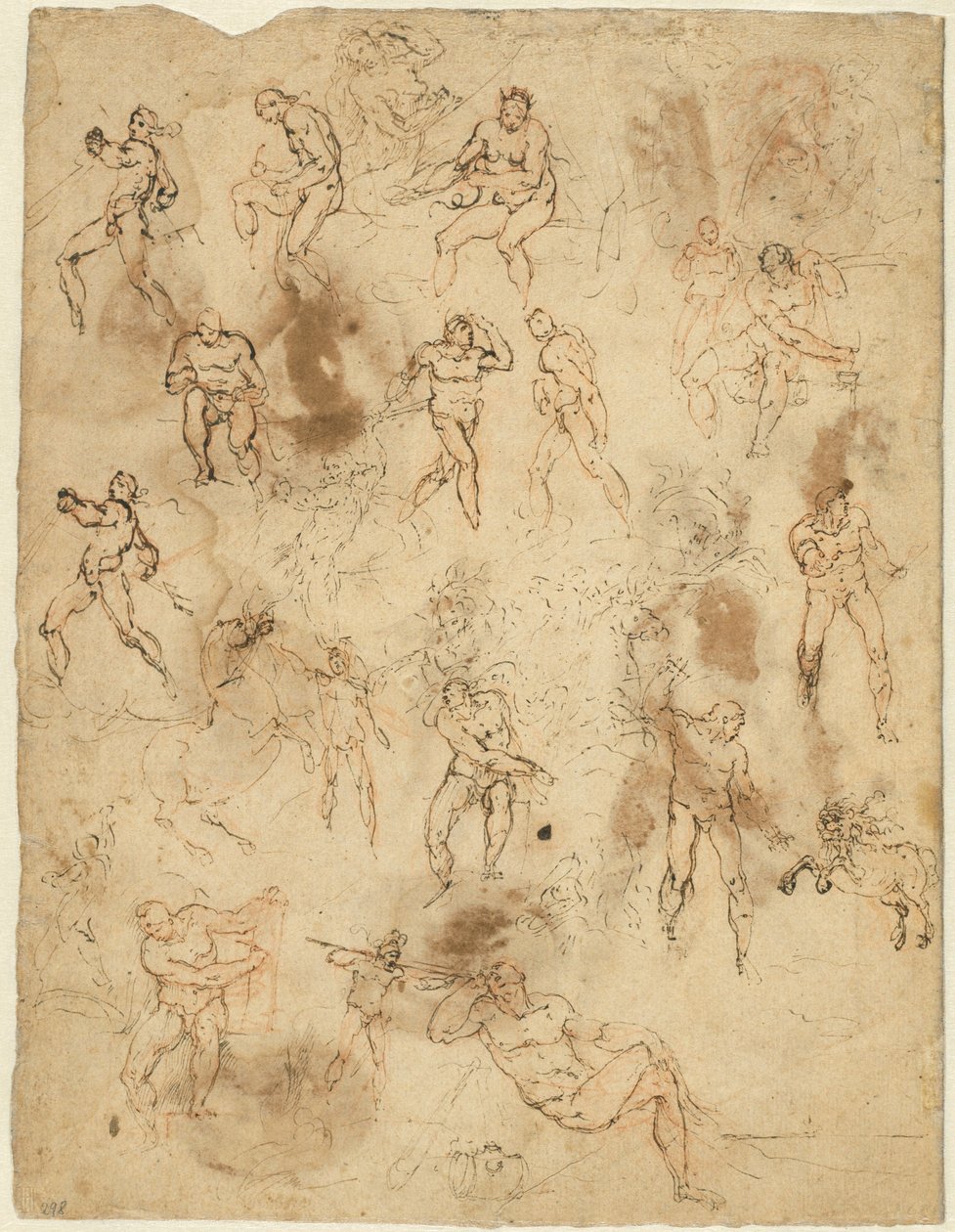Studi di Figure (verso) da Ambrogio Figino