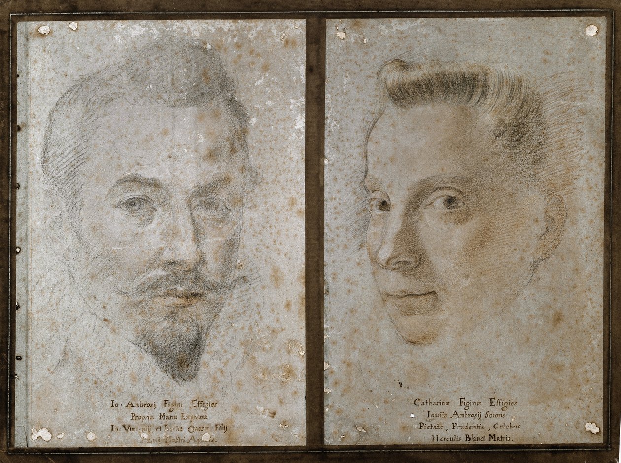 Autoritratto e ritratto della sorella del pittore da Ambrogio Giovanni Figino