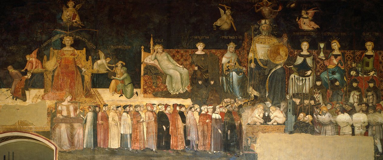 Allegoria del Buon Governo (dettaglio) da Ambrogio Lorenzetti