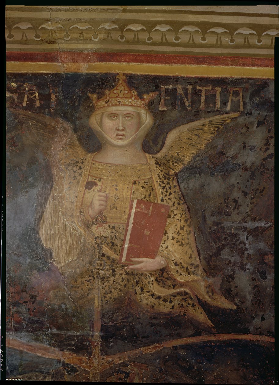Allegoria del Buon Governo, dettaglio della Saggezza, 1338-40 da Ambrogio Lorenzetti