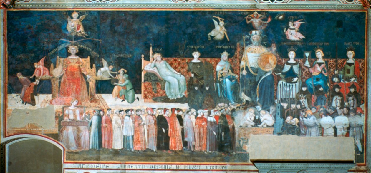 Allegoria del Buon Governo, 1338-1340 da Ambrogio Lorenzetti