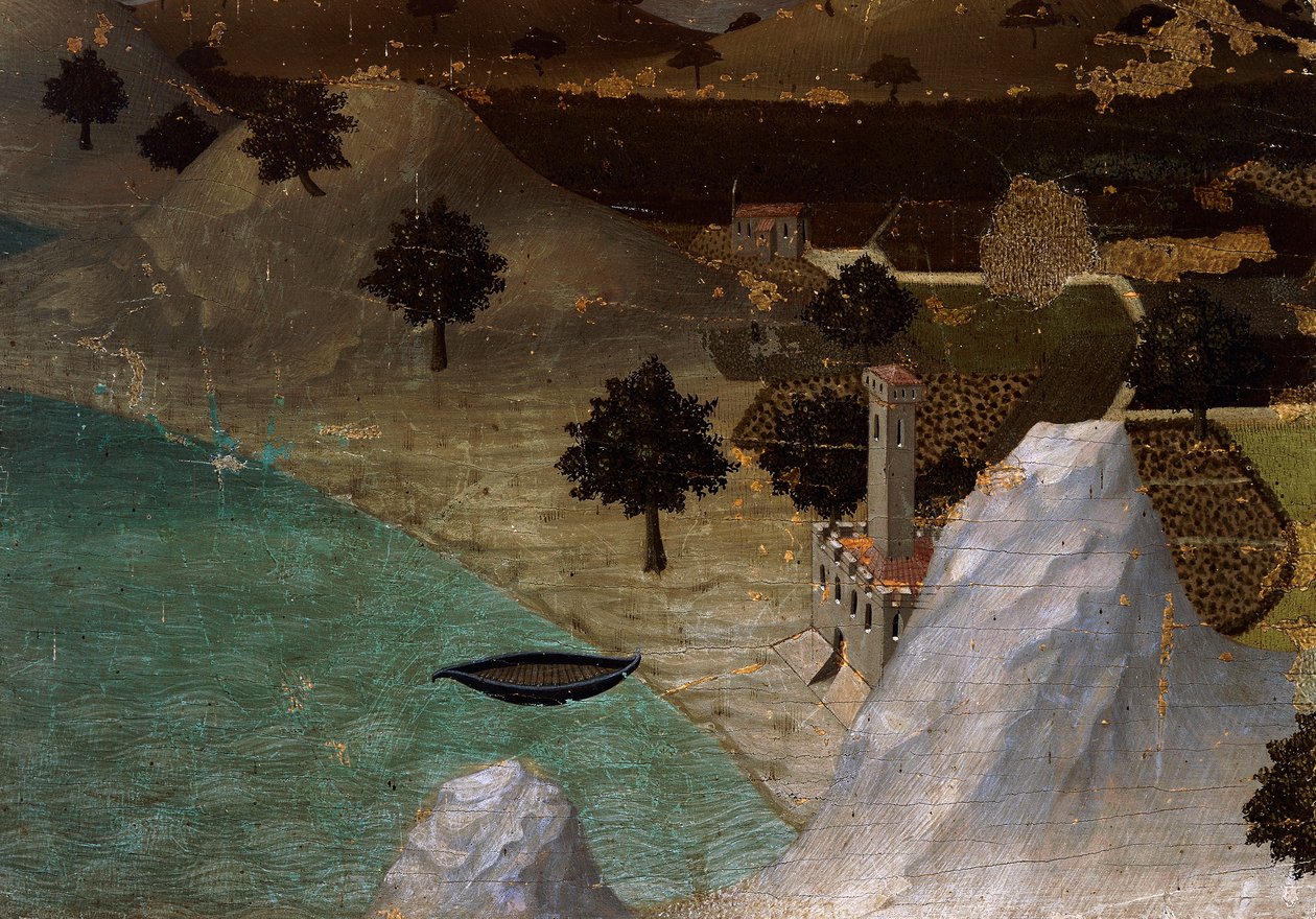 Castello sulla riva del lago da Ambrogio Lorenzetti