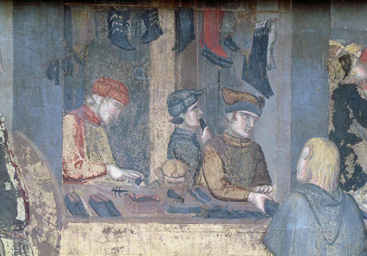 Effetti del buon governo in città (dettaglio) da Ambrogio Lorenzetti
