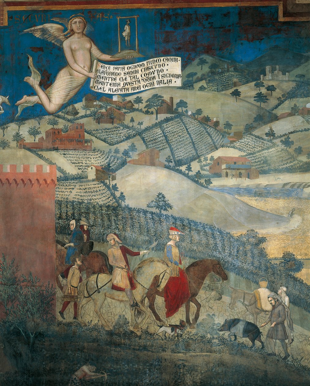 Effetti del buon governo in campagna (dettaglio) da Ambrogio Lorenzetti