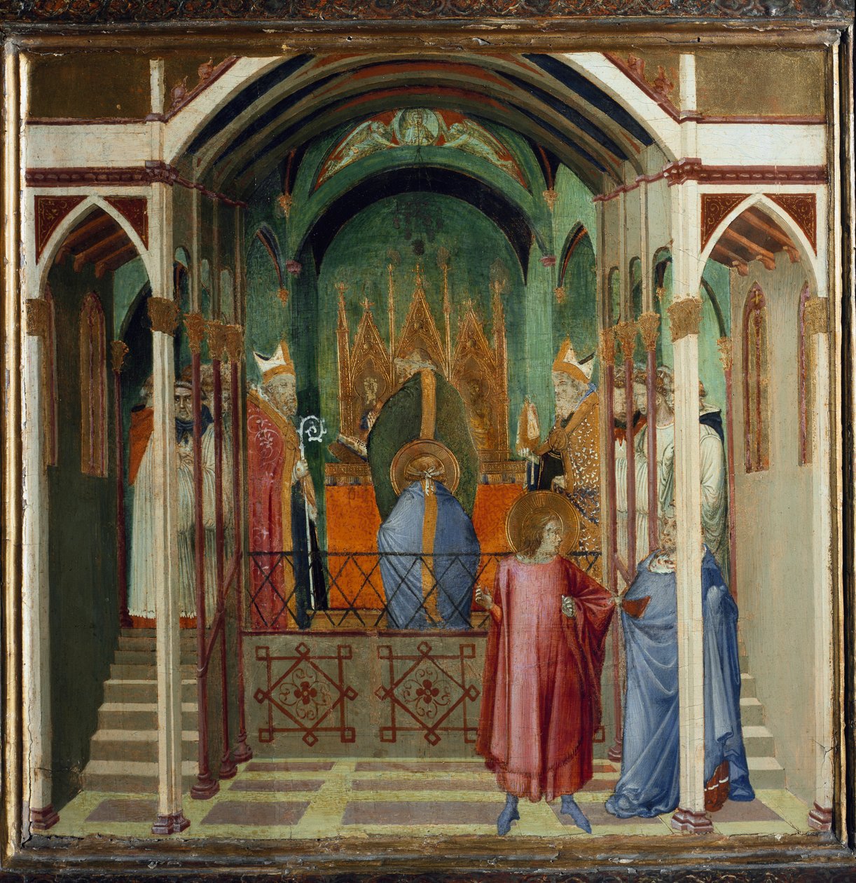 Elezione di Nicola a vescovo di Myra. Scene dalla vita di San Nicola da Ambrogio Lorenzetti