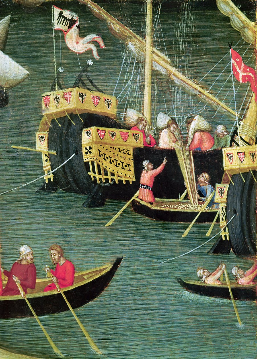 San Nicola salva Mira dalla carestia, (dettaglio), c.1327-32 da Ambrogio Lorenzetti