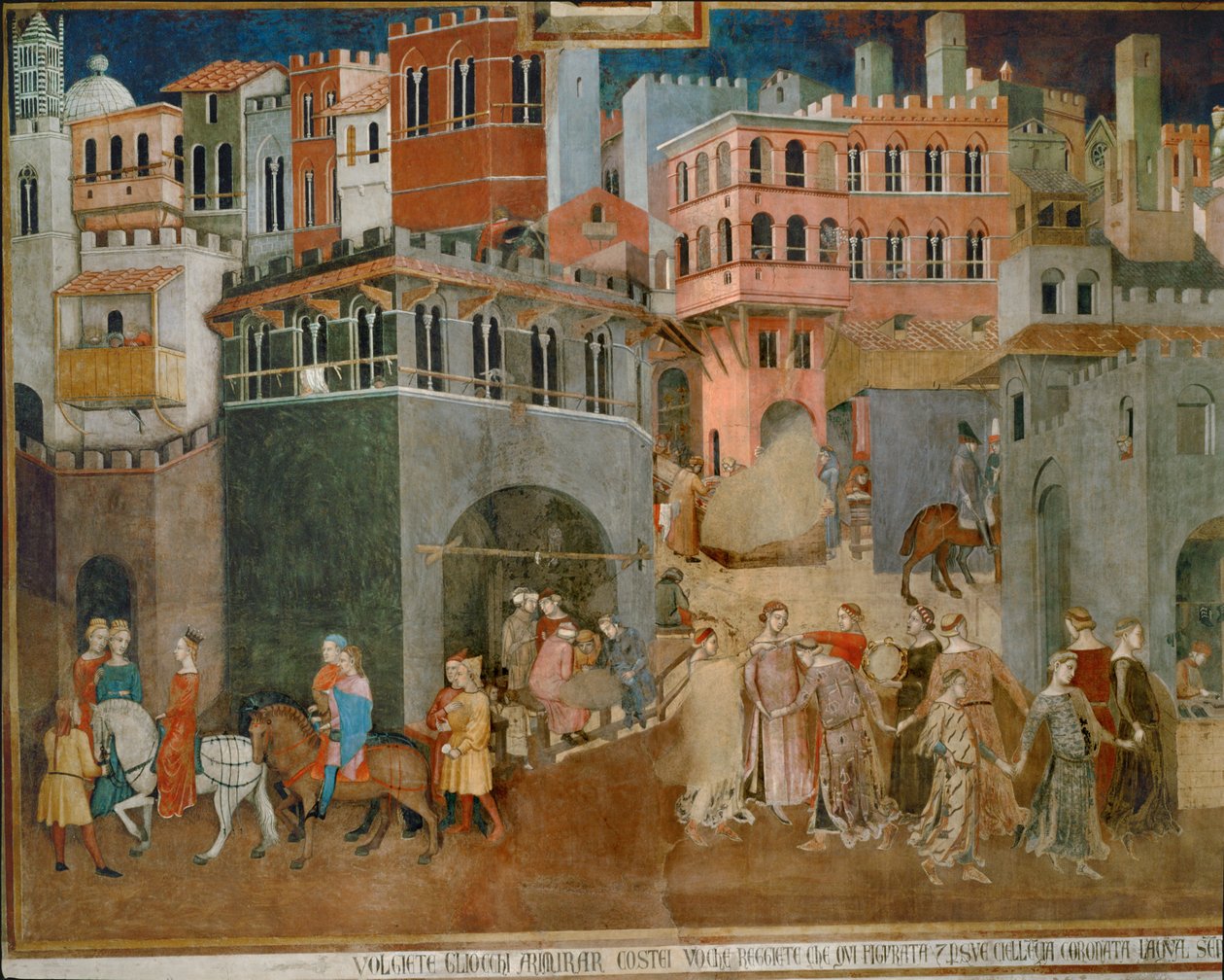Le benedizioni del buon governo (affresco) da Ambrogio Lorenzetti
