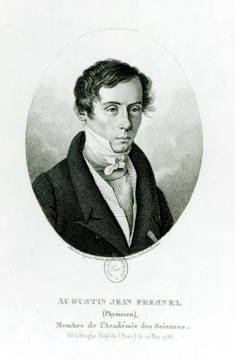 Augustin Jean Fresnel (1788-1827) da Ambroise Tardieu