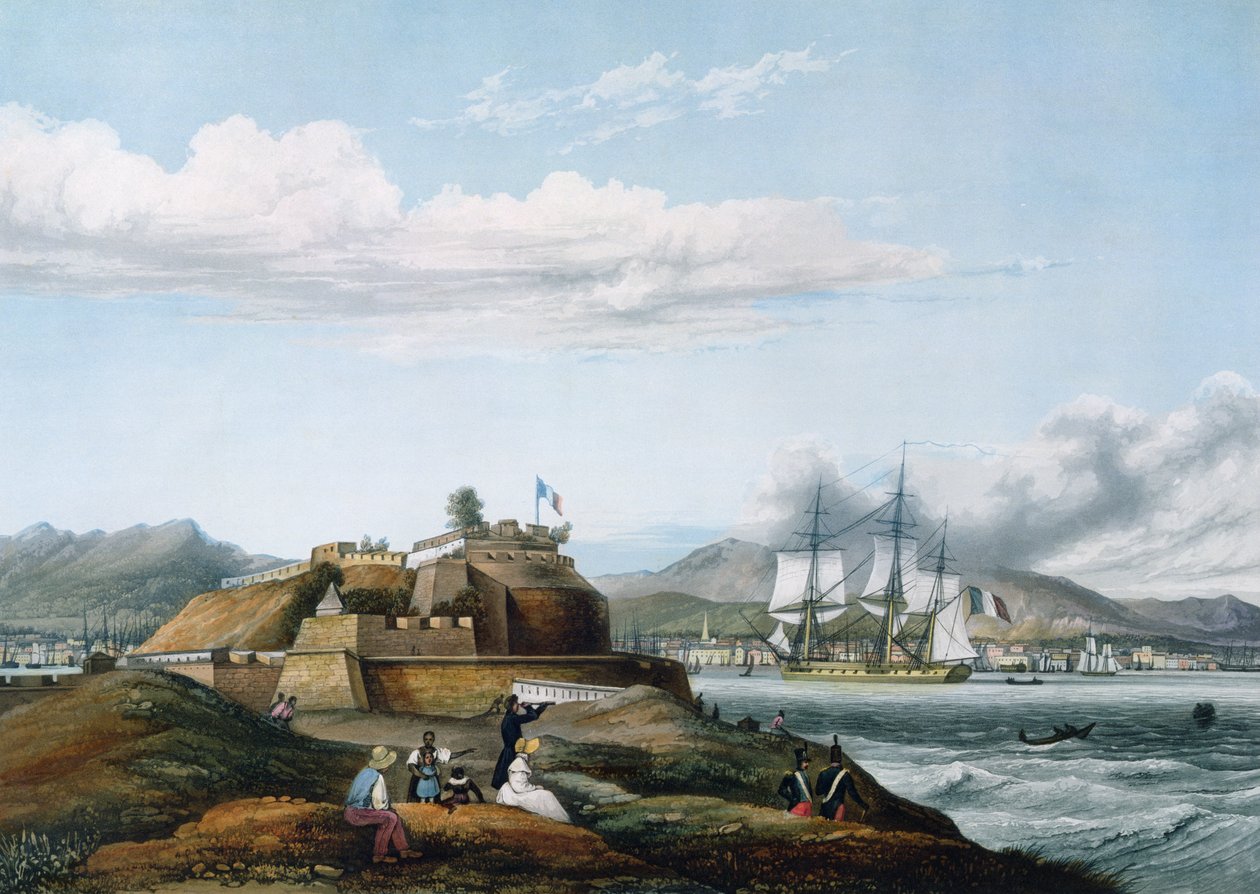 Vista di Fort Royal, Martinica da Ambroise Louis Garneray