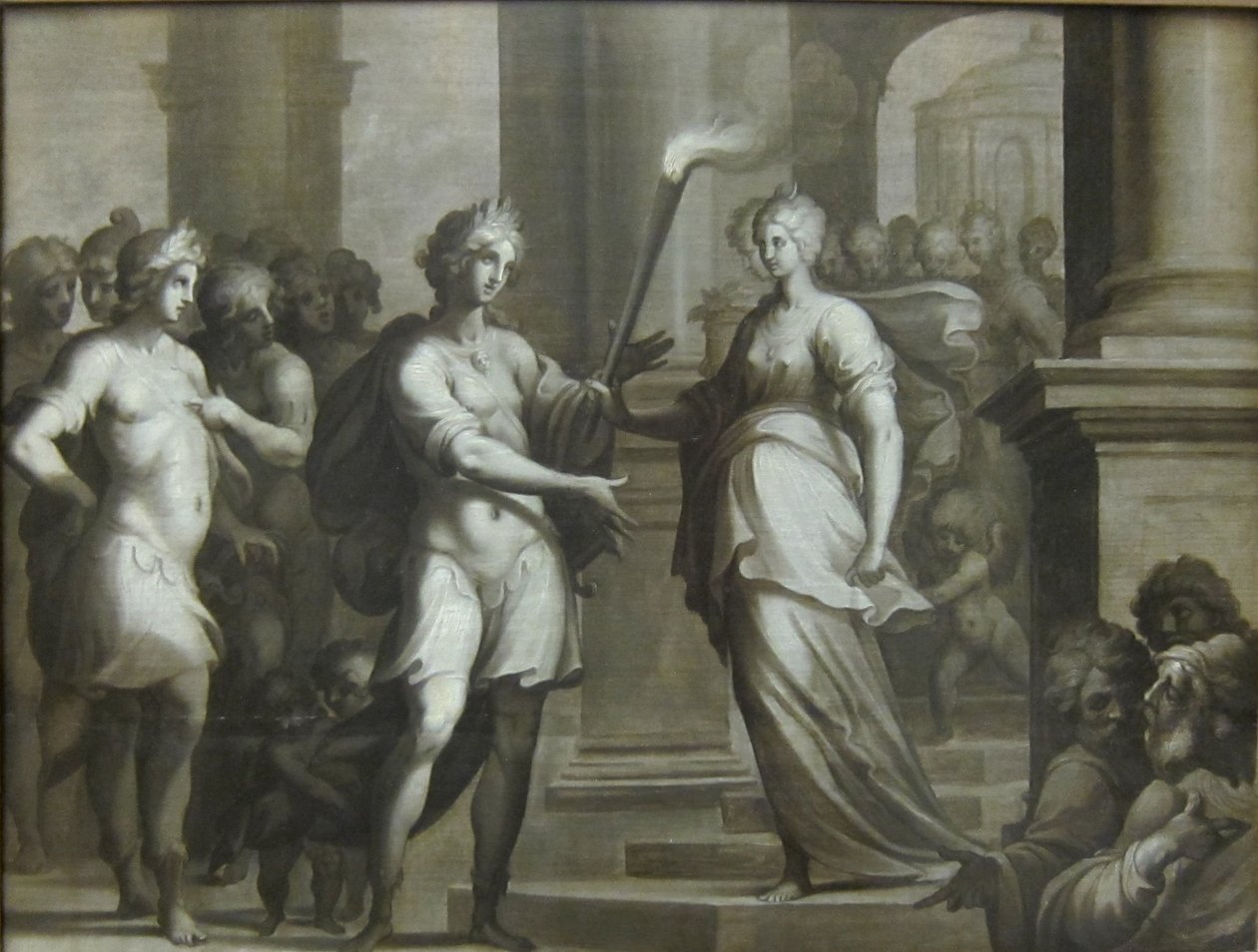 Theagene riceve la torcia da Chariclée da Ambroise Dubois