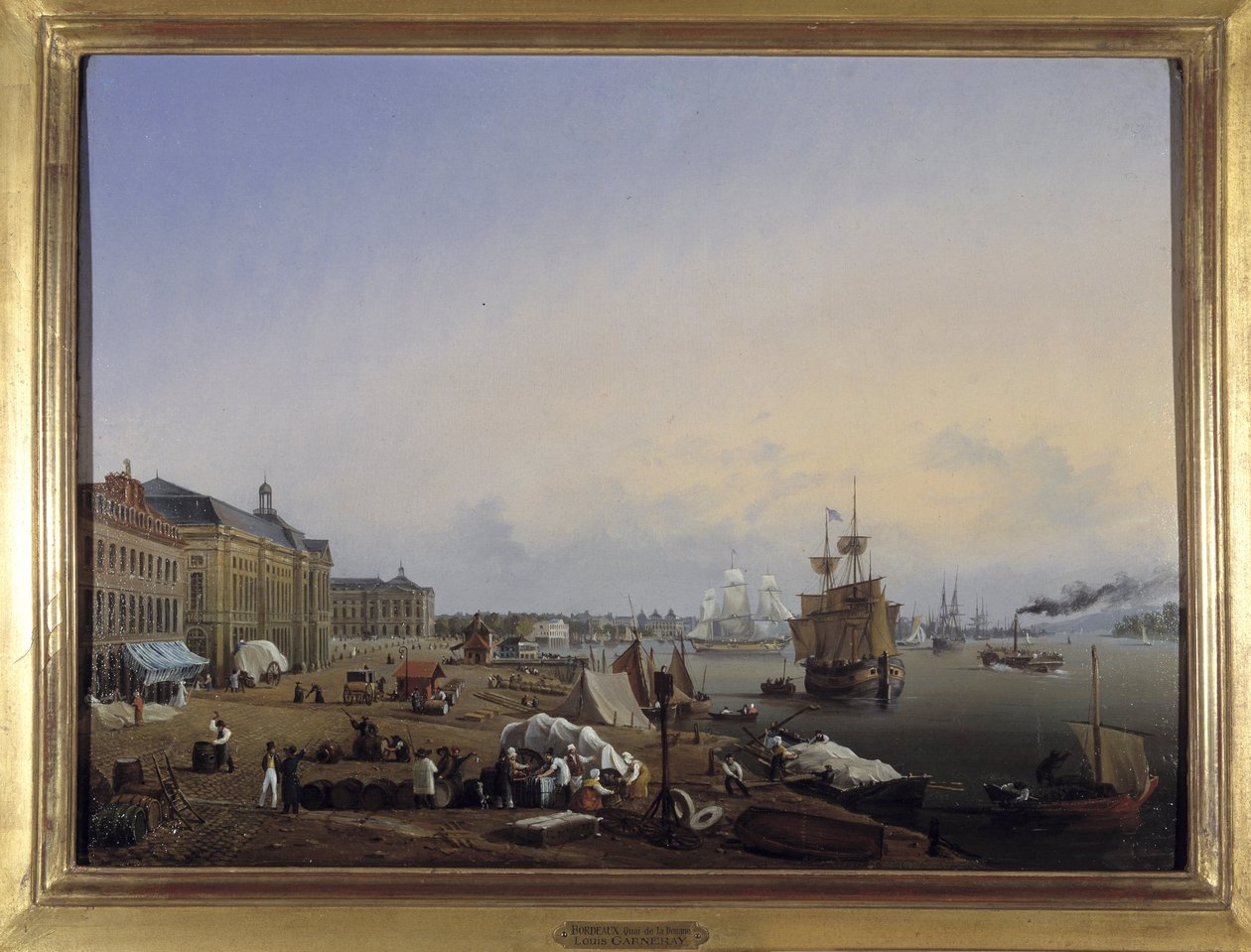 Bordeaux, i moli della dogana di Louis Garneray, circa 1820 da Ambroise Louis Garneray