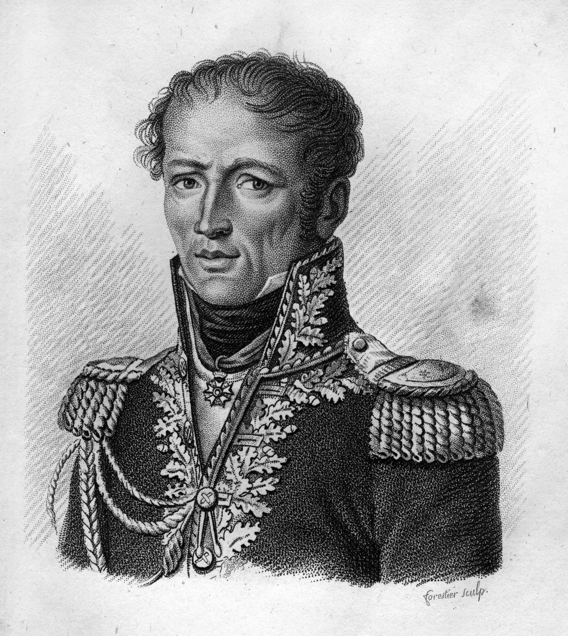 Antoine, Conte Drouot, Generale francese (1774-1847). Inciso da Ambroise Tardieu nel 1818. Collezione Stella da Ambroise Tardieu
