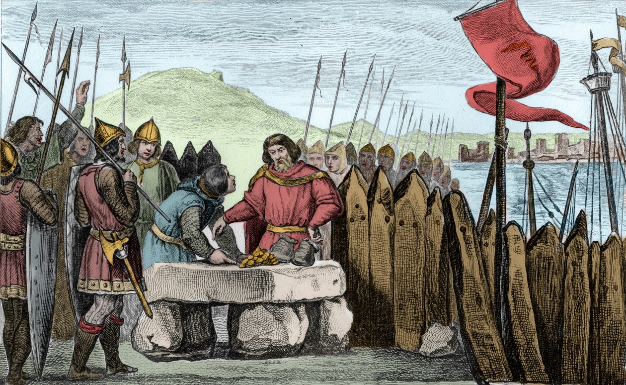 Carlo III il Grosso (839-888) paga i vichinghi invasori nel 886 da Ambroise Tardieu