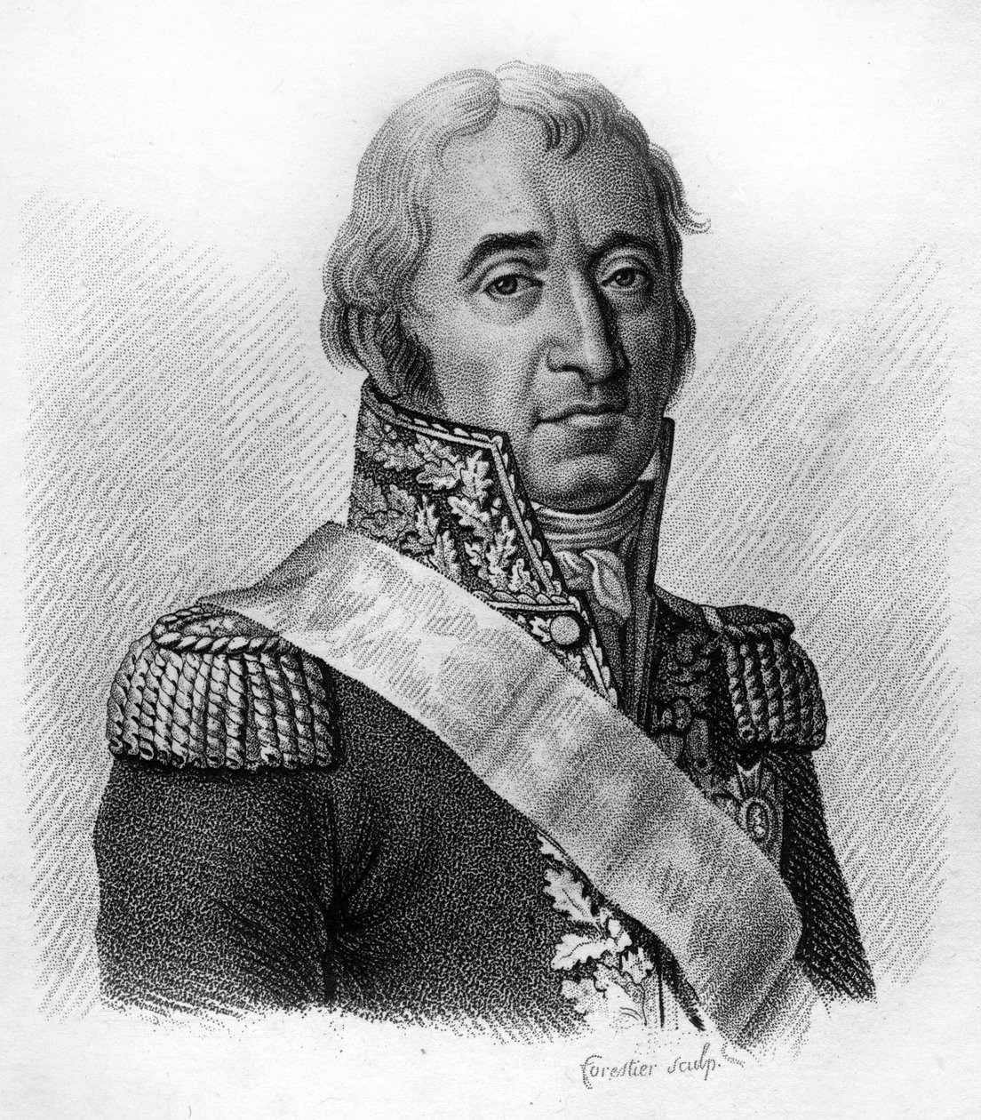 François Chasseloup Laubat (1754-1833) - in "Portraits des généraux français en suite les victoires et conquêtes des Français". Inciso da Ambroise Tardieu nel 1818. Collezione Stella da Ambroise Tardieu