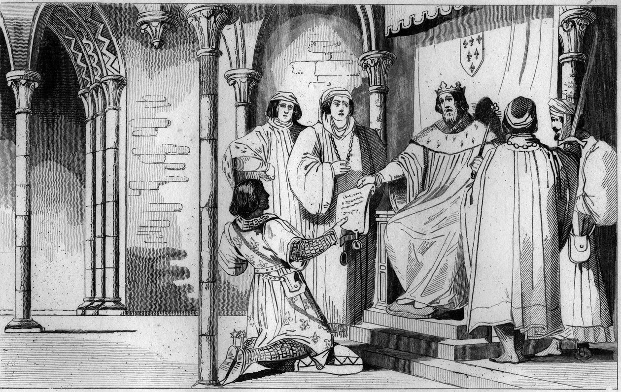 Nel 1327, Carlo IV il Bello erige la signoria di Borbone in favore del nipote di Roberto di Clermont e nipote di San Luigi, Luigi I da Ambroise Tardieu