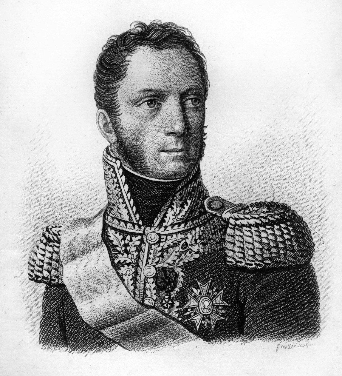 Louis Armand Augustin Caulaincourt (1773-1827) - in "Ritratti dei generali francesi a seguito delle vittorie e conquiste dei francesi". Inciso da Ambroise Tardieu nel 1818. Collezione Stella. da Ambroise Tardieu