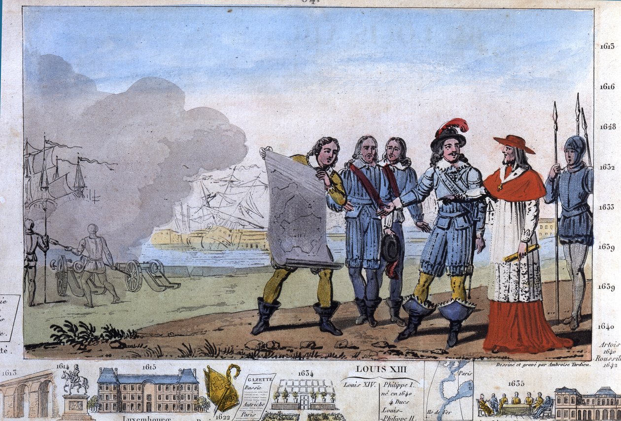 Luigi XIII (1601-1643) e il Cardinale Richelieu all