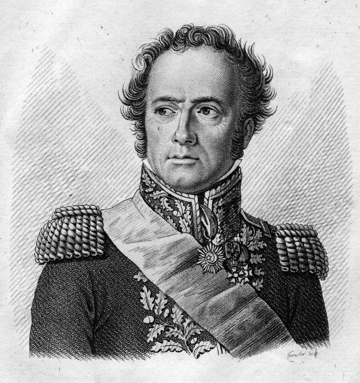 Maximilien Sébastien Foy, generale e politico francese (1775-1825) - in "Ritratti dei generali francesi a seguito delle vittorie e conquiste dei francesi". Inciso da Ambroise Tardieu nel 1818. Collezione Stella. da Ambroise Tardieu