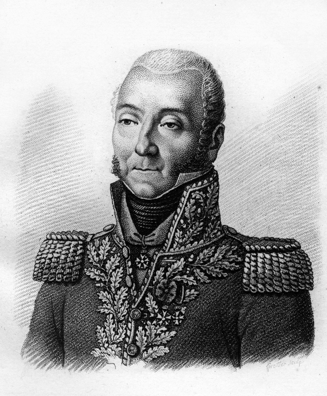 Ritratto del Generale Jérôme Soules 1760-183. - in "Portraits des généraux français en suite les victoires et conquêtes des français". Inciso da Ambroise Tardieu nel 1818. Collezione Stella da Ambroise Tardieu