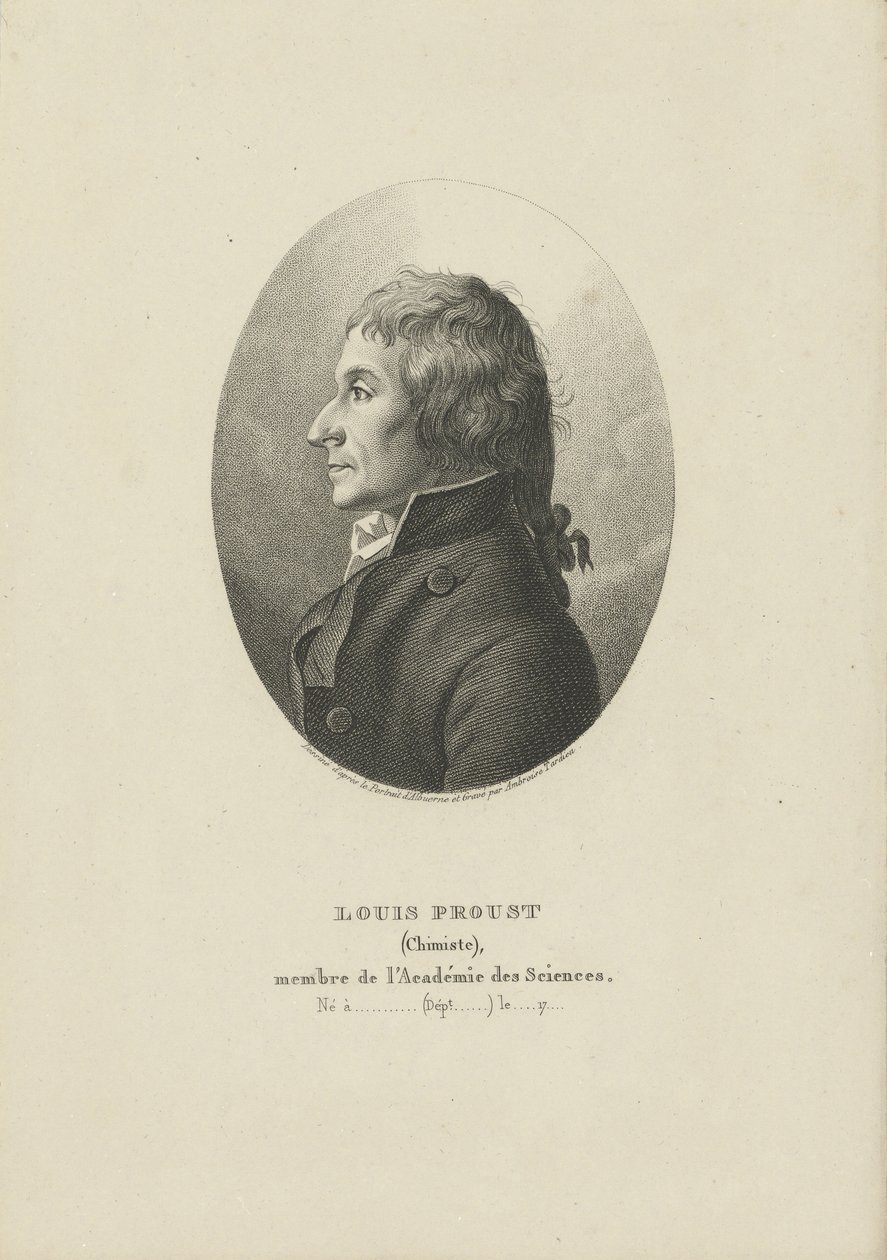 Ritratto di Joseph Louis Proust 1754-1826, c. 1800 da Ambroise Tardieu