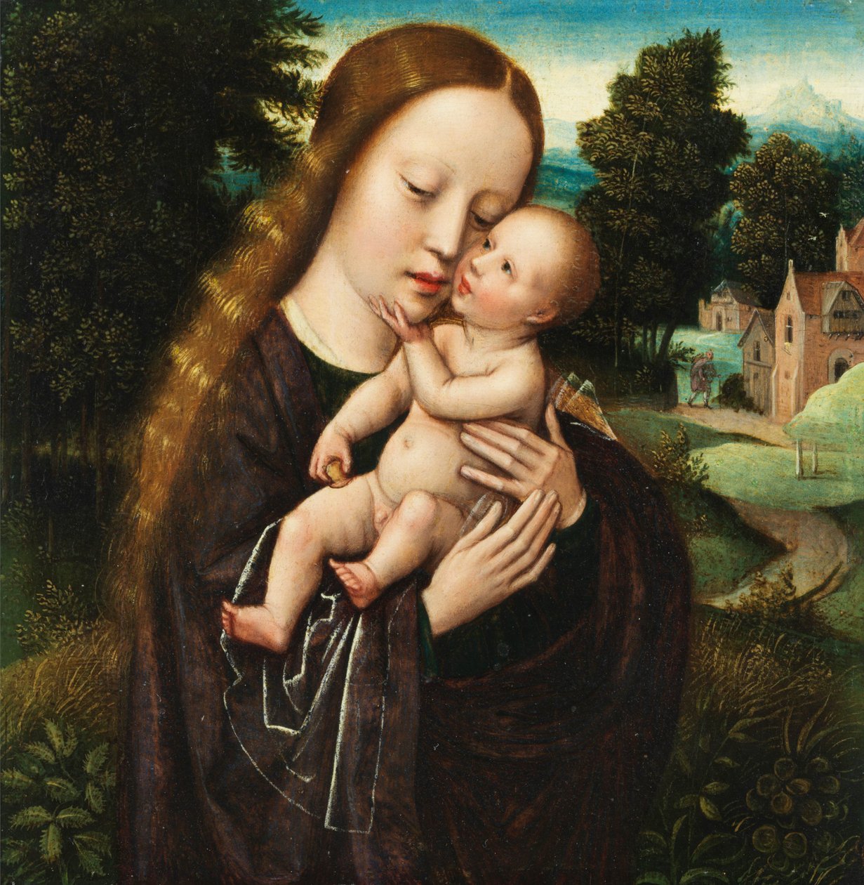 Ambrosius Benson Maria con il Bambino in un paesaggio da Ambrosius Benson