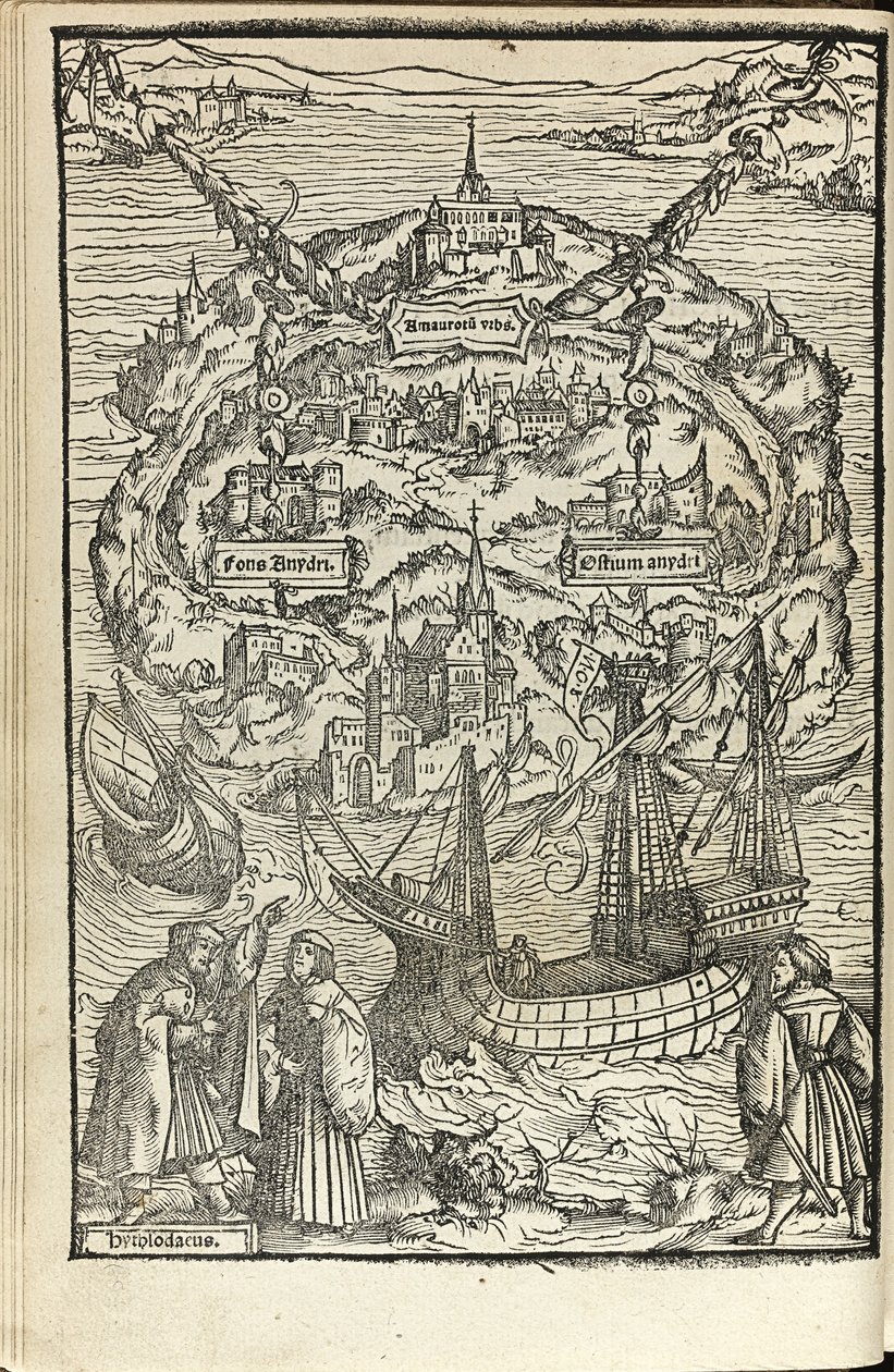 Utopia di Thomas More, 1518 da Ambrosius Holbein