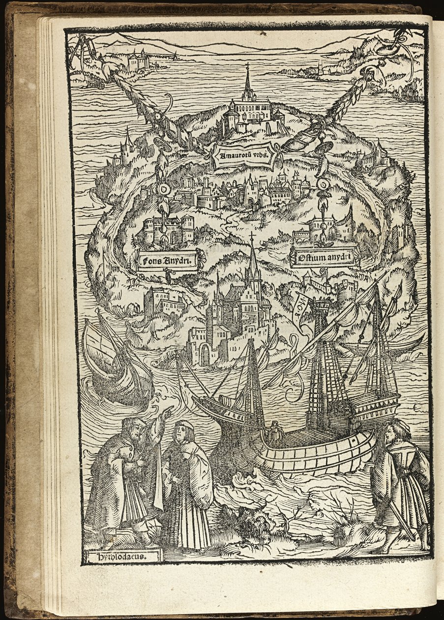 Utopia di Thomas More, 1518 da Ambrosius Holbein