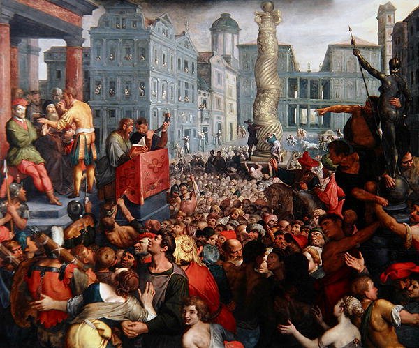 Il giudizio di Zaleuco da Ambrosius the Elder Francken or Franck