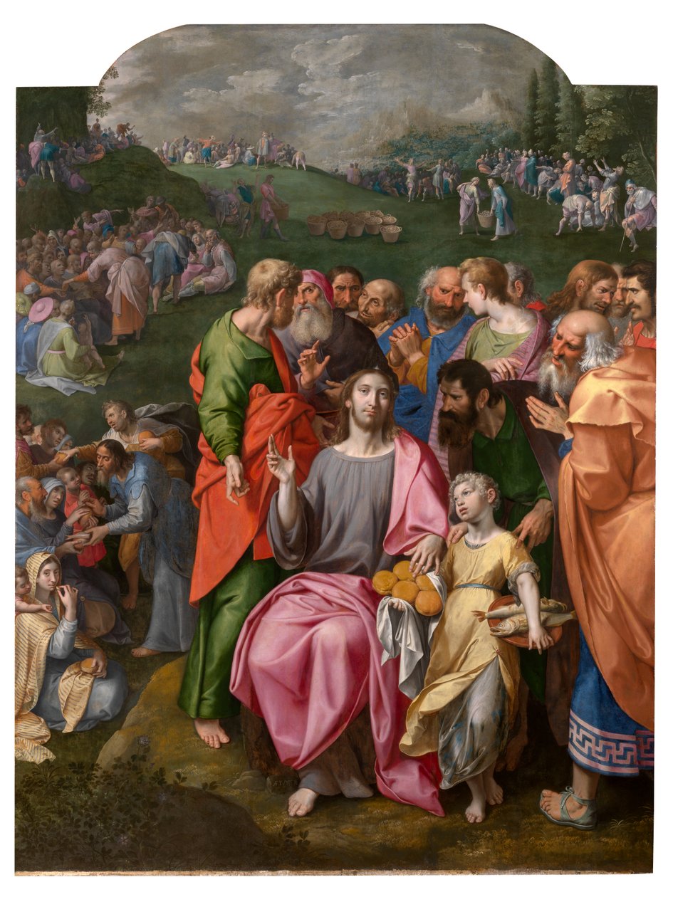 La moltiplicazione dei pani e dei pesci da Ambrosius the Elder Francken or Franck