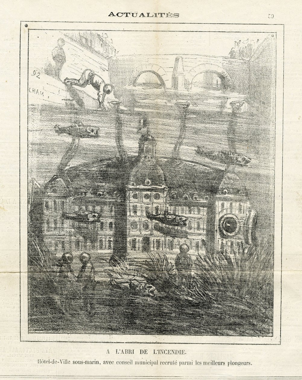 Illustrazione di Cham (1819-1879) in Le Charivari da Amédée de Noé