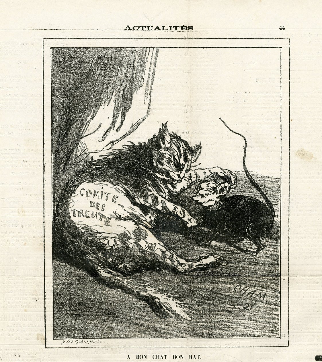 Illustrazione di Cham (1819-1879) in Le Charivari da Amédée de Noé