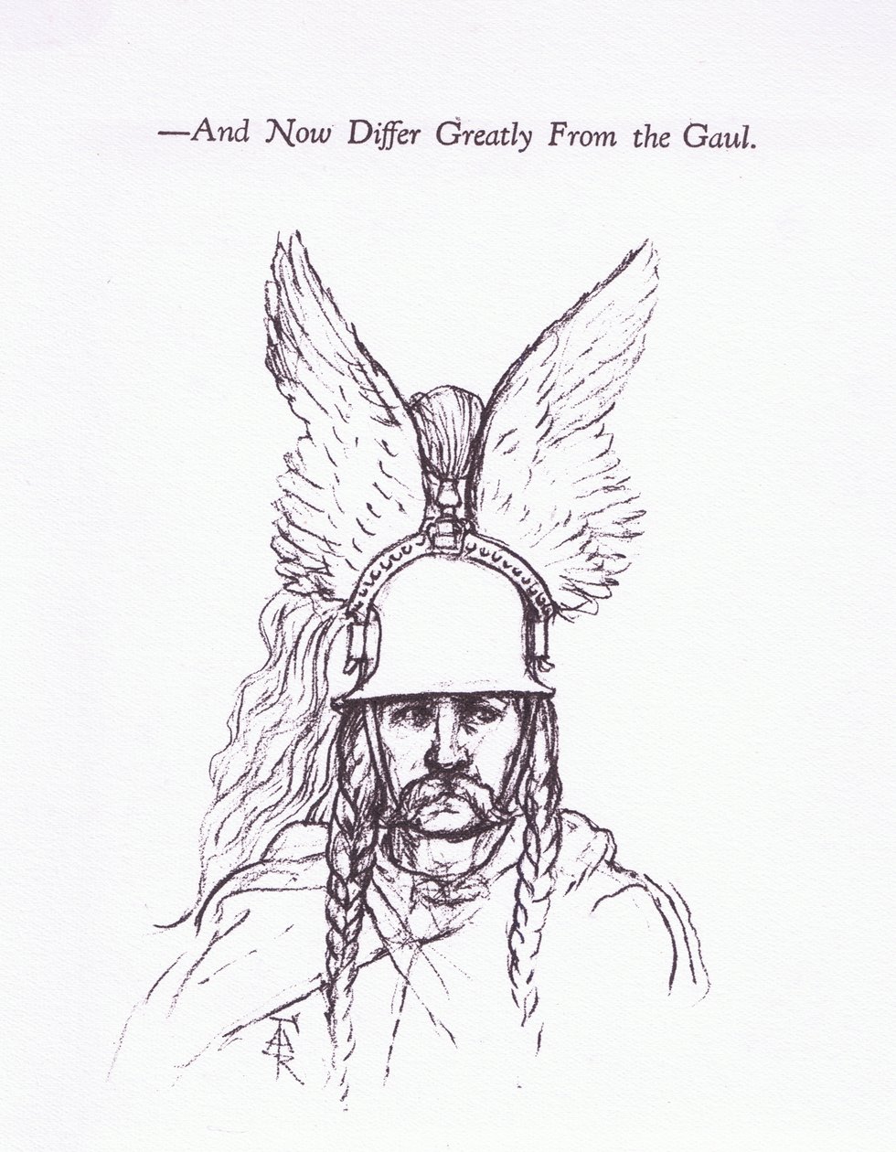 Un capo gallico, illustrazione da Il Soldato Romano, 1928 da Amedee Forestier