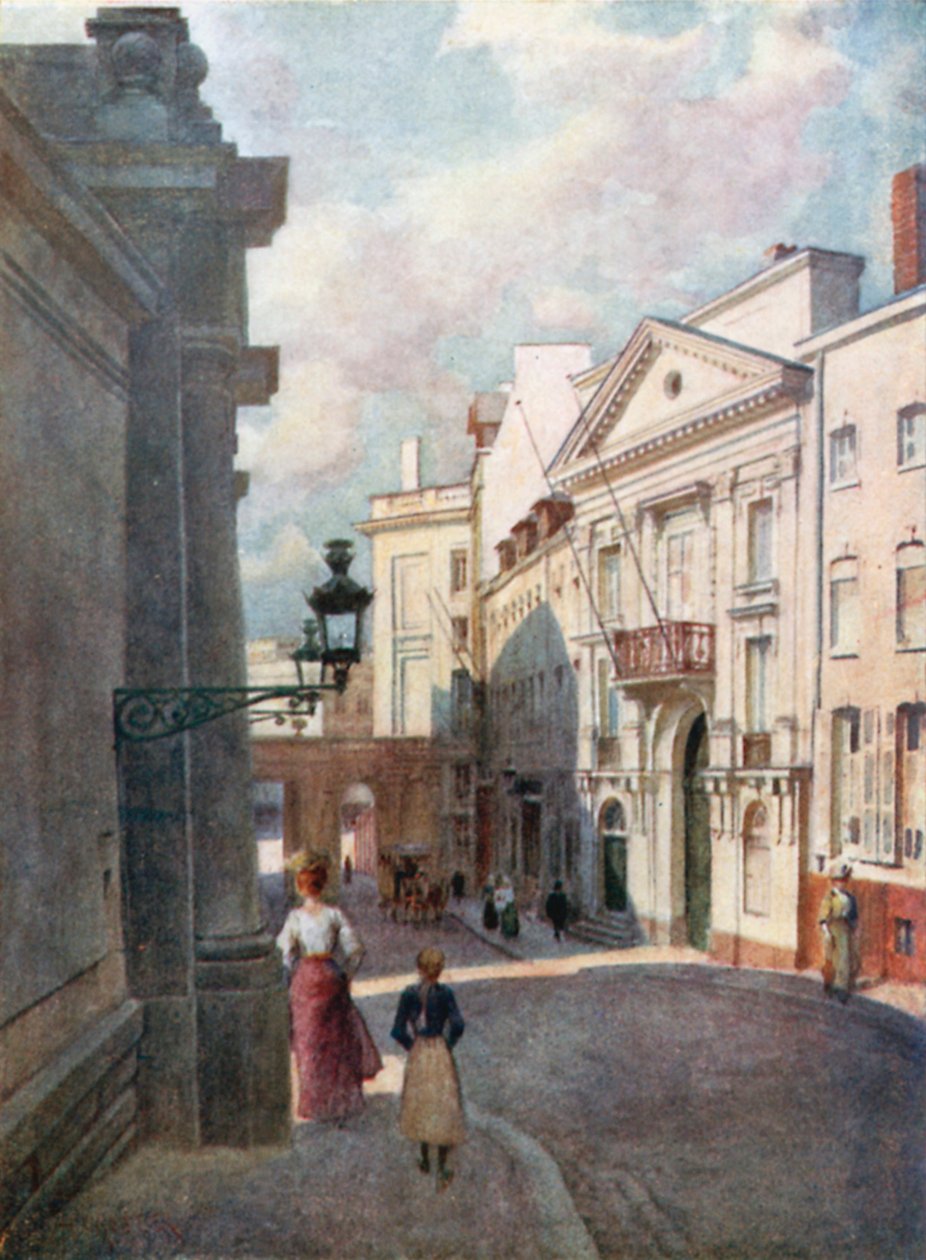 Rue de Namur, Bruxelles (litografia a colori) da Amedee (after) Forestier