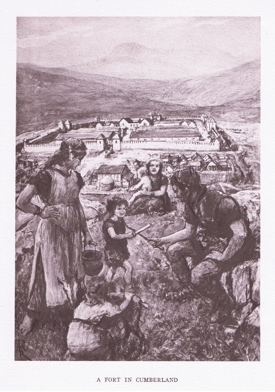 Un forte in Cumberland, illustrazione da Il Soldato Romano, 1928 da Amedee Forestier