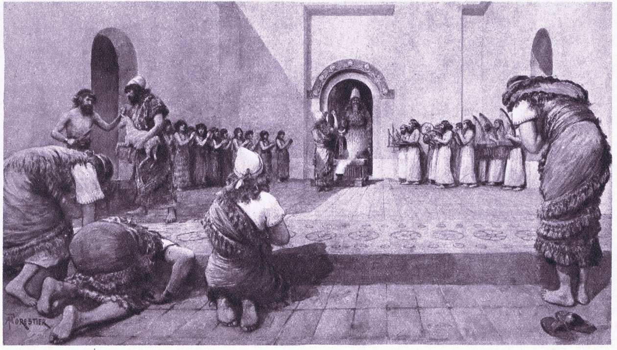 Davanti al santuario del Dio della Luna a Ur, 1925 da Amedee Forestier