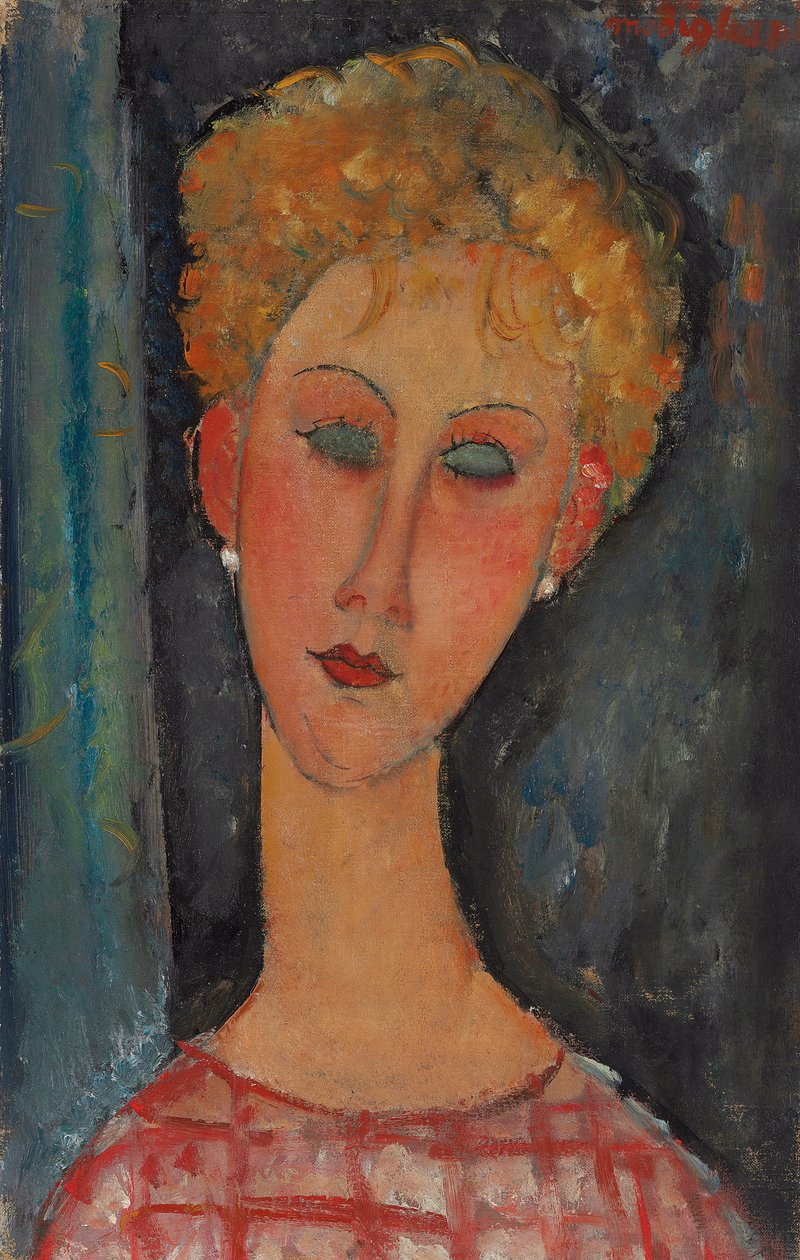 Donna bionda con capelli ricci da Amedeo Modigliani