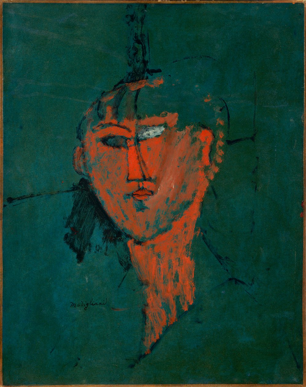 Francese: Tête rouge da Amedeo Modigliani
