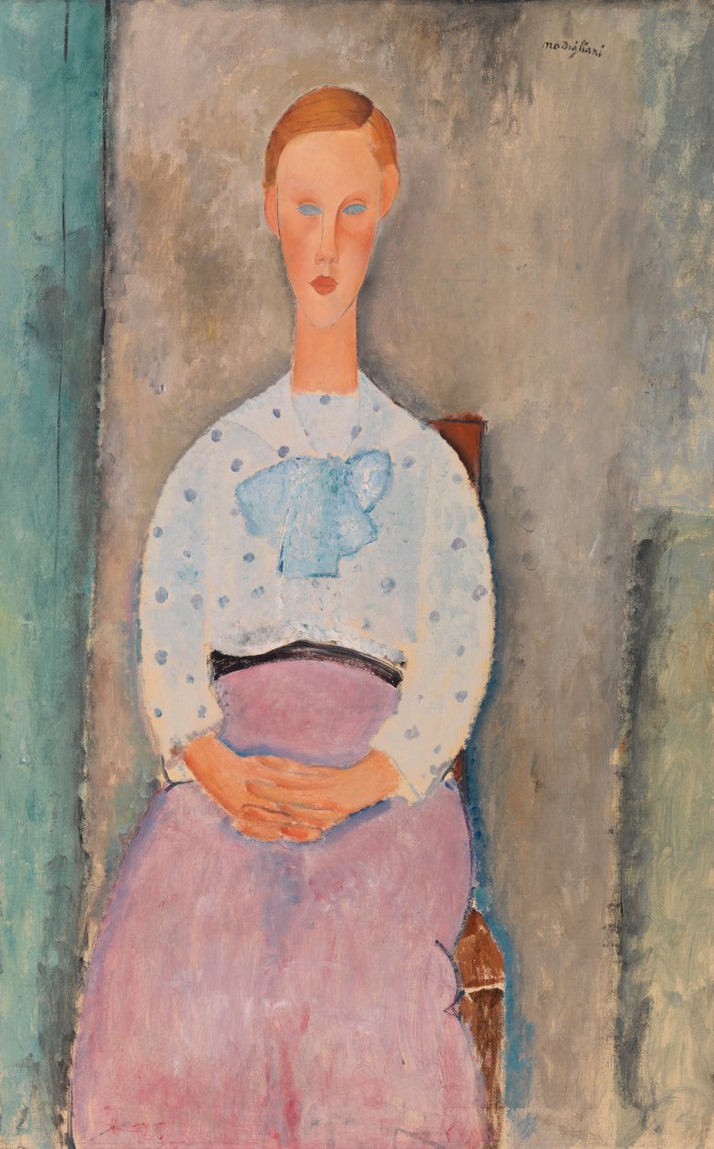 Ragazza con camicetta a pois da Amedeo Modigliani