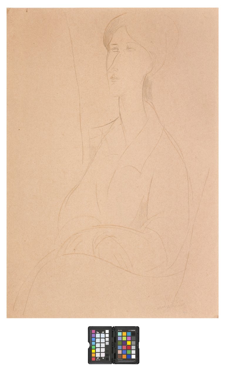 Hanka Zborowska con le mani in grembo da Amedeo Modigliani