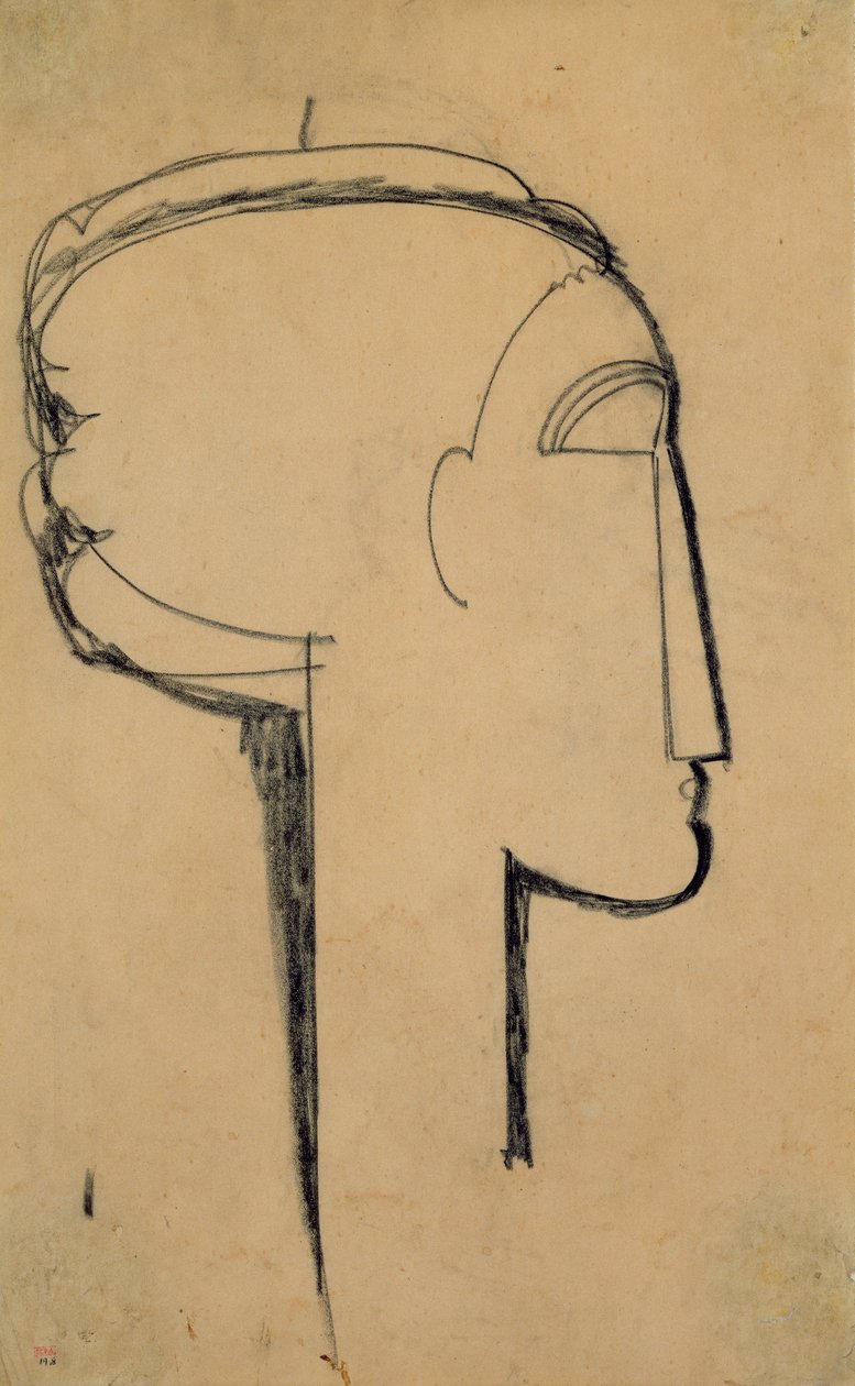 Testa di profilo da Amedeo Modigliani