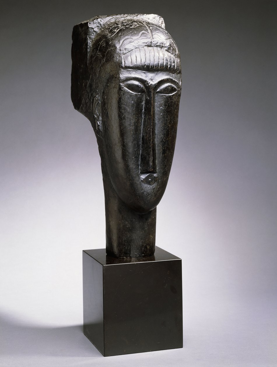 Testa di donna con frangia da Amedeo Modigliani