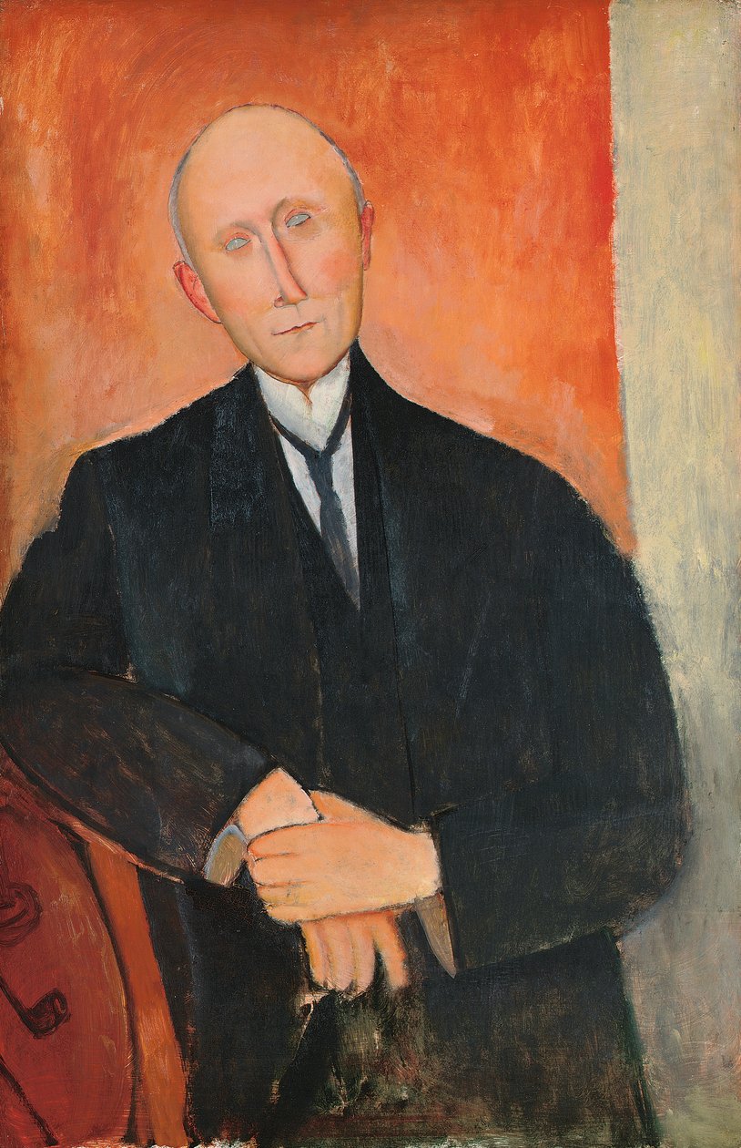 Uomo su sfondo arancione da Amedeo Modigliani