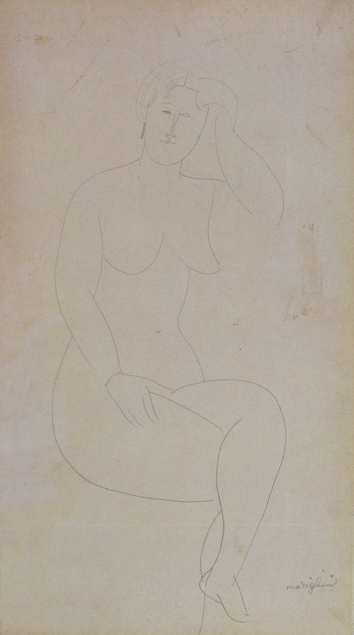 Ragazza nuda in piedi (gambe incrociate) da Amedeo Modigliani