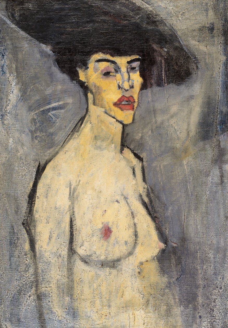 Nudo con cappello da Amedeo Modigliani