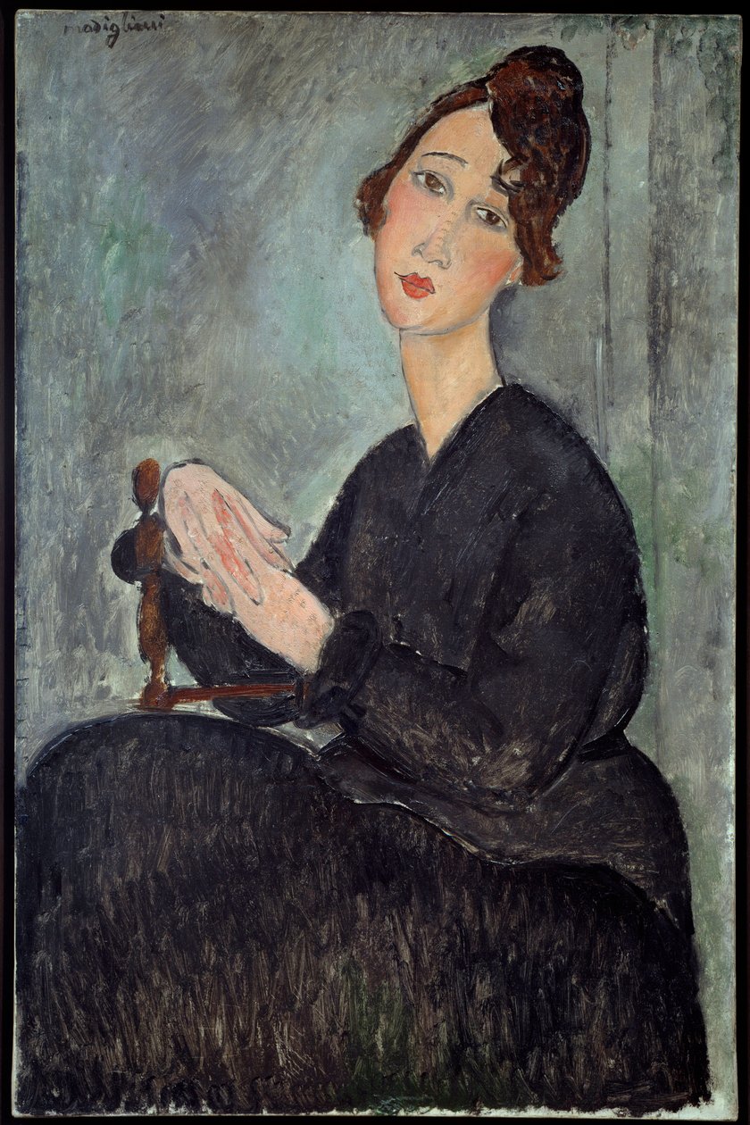 Ritratto di Dedie (Odette Hayden) Dipinto di Amedeo Modigliani (1884-1920) 1918 Sole. 0,92x0,6 m - Parigi, Museo Nazionale d