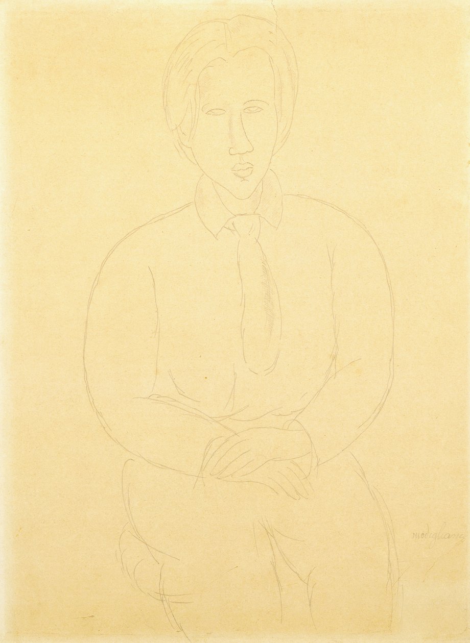Ritratto di Soutine seduto, 1917 da Amedeo Modigliani