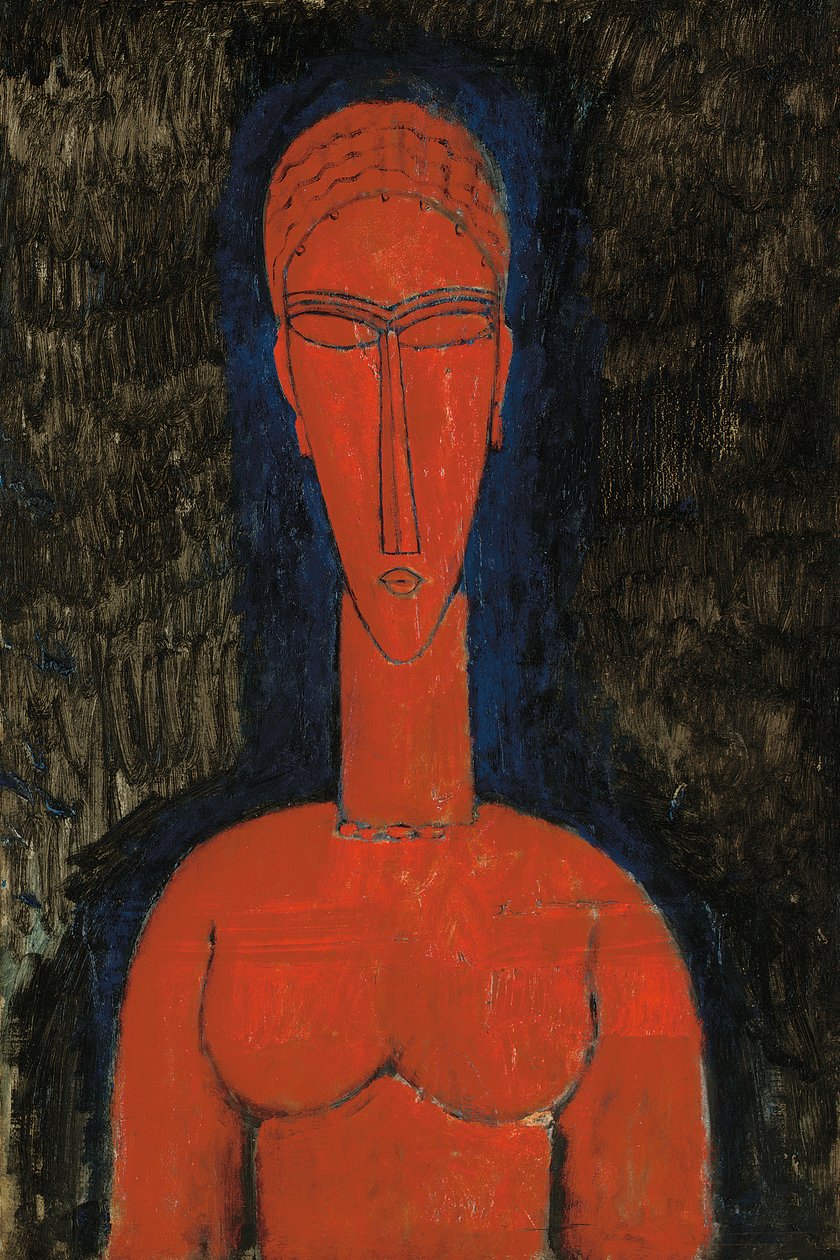 Busto rosso, Cariatide, 1913 da Amedeo Modigliani